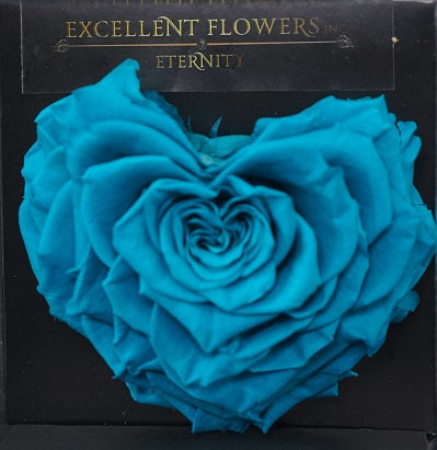 Heart rose: Ocean Blue Heart Shaped Jumbo