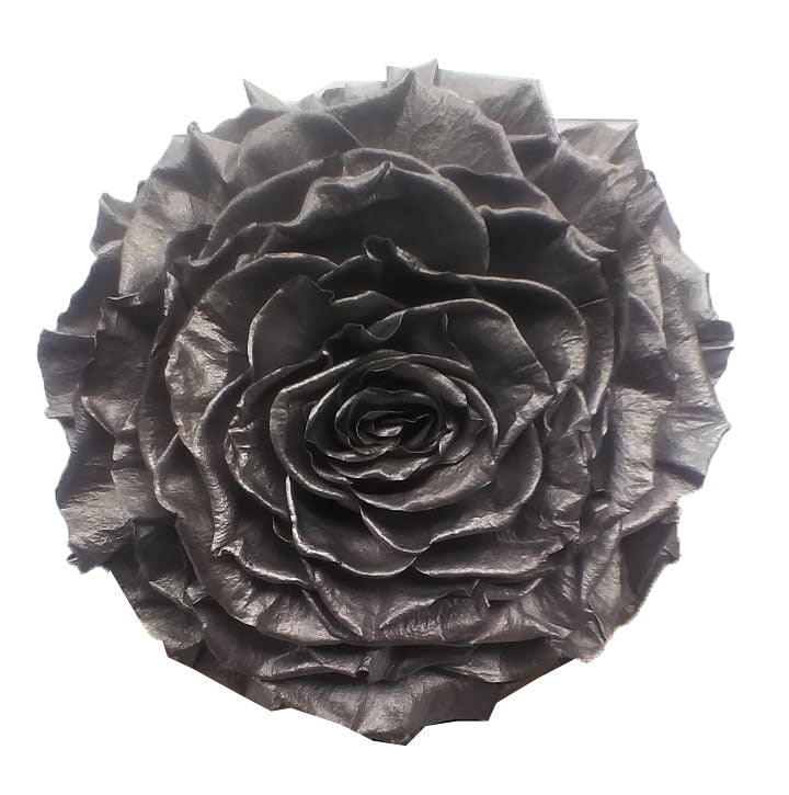 Jumbo rose: Metallic Grey Jumbo Rose