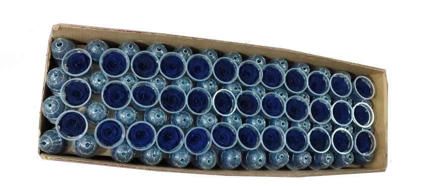 Bulk Box: Royal Blue Preserved Medium Rose *Box of 327 Preserved Rose Heads