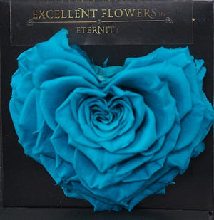Heart rose: Ocean Blue Heart Shaped Jumbo