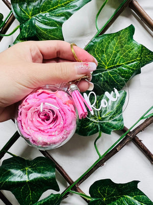 Bulk Box: Key chain bulk box *Box of 60 Preserved Rose Key Chain I Free delivery in the USA