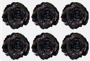 Medium: Black Night Festiva  Preserved Rose * Box of 6 Preserved Rose Heads