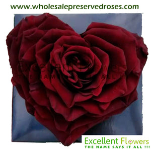 Heart rose: Dark Red  Heart shape preserved roses